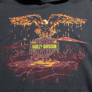 vintage 2003’s HARLEY-DAVIDSON faded black sweat parka