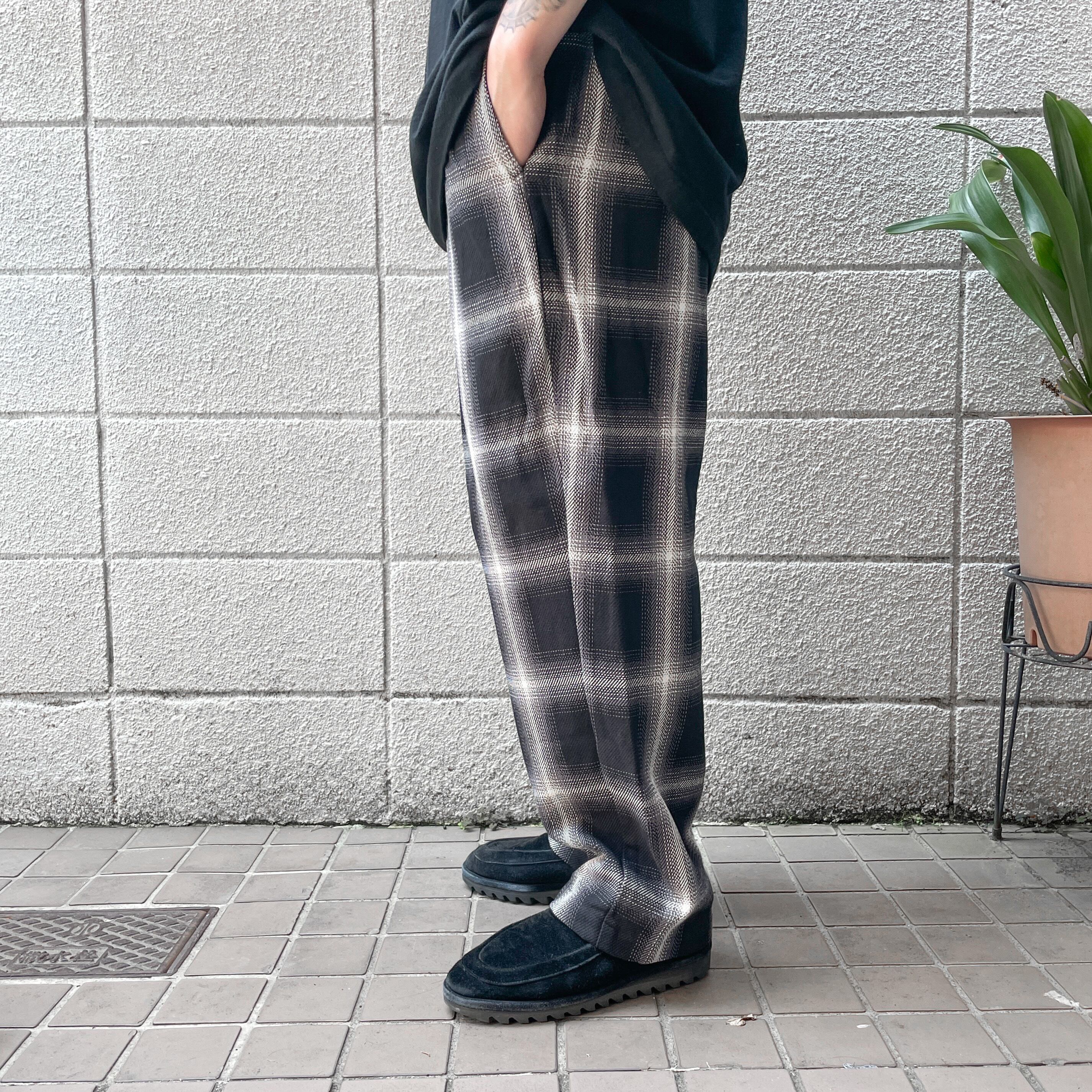 AUDIENCE / Ombre Check 2Tuck Wide Easy Pants (オーディエンス オンブレチェック 2タック イージーパンツ)