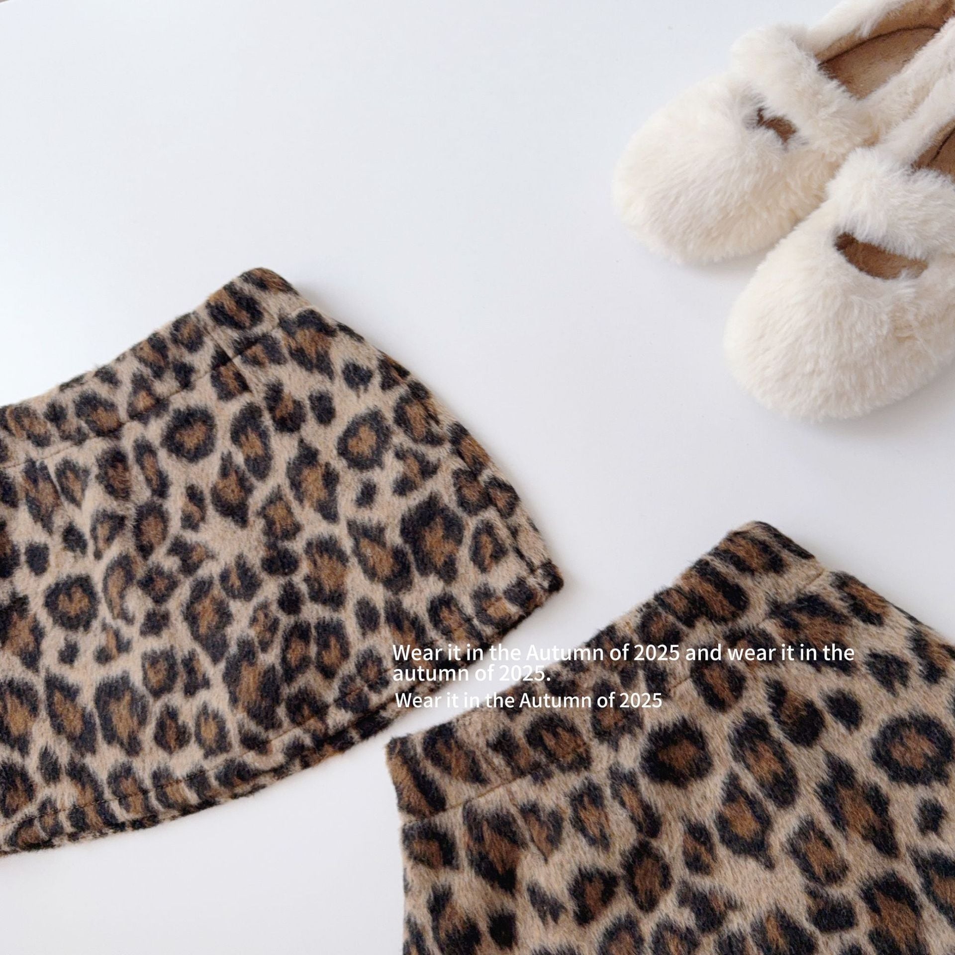 インパン付きレオパードミニスカート