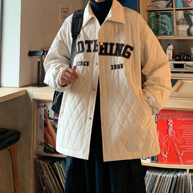 予約販売】ブルゾン アウターキルティング アメカジ ピンク/グリーン