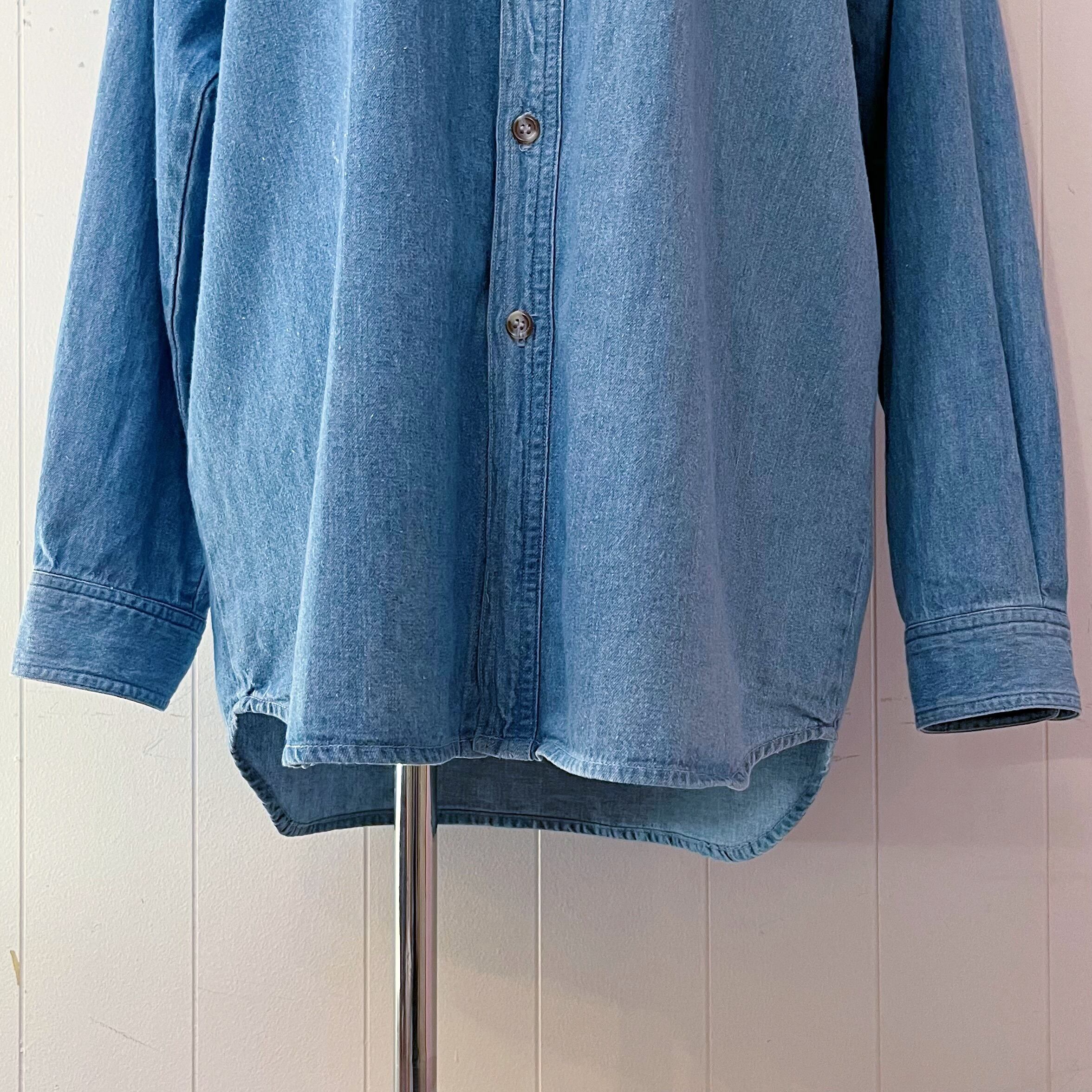 mini icon embroidery denim shirt