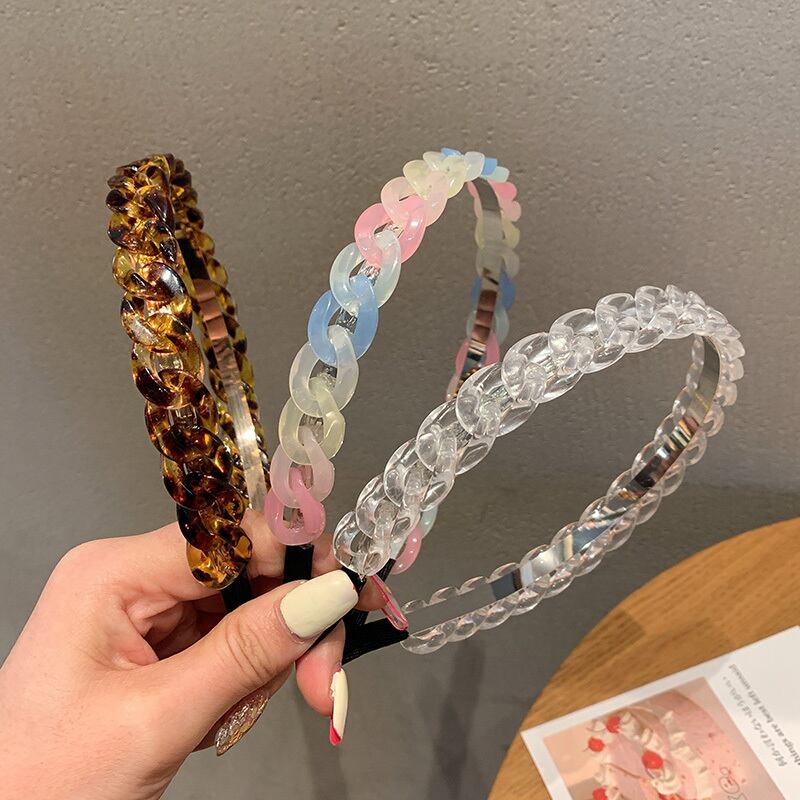 チェーン ヘアバンド サマーアクセサリー レッド 夏物 ヘアアクセサリー ブラック・アイド・ピーズ10772774151