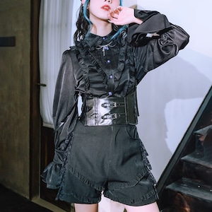 PUコルセットサスペンダーベルト(ruf_02505)