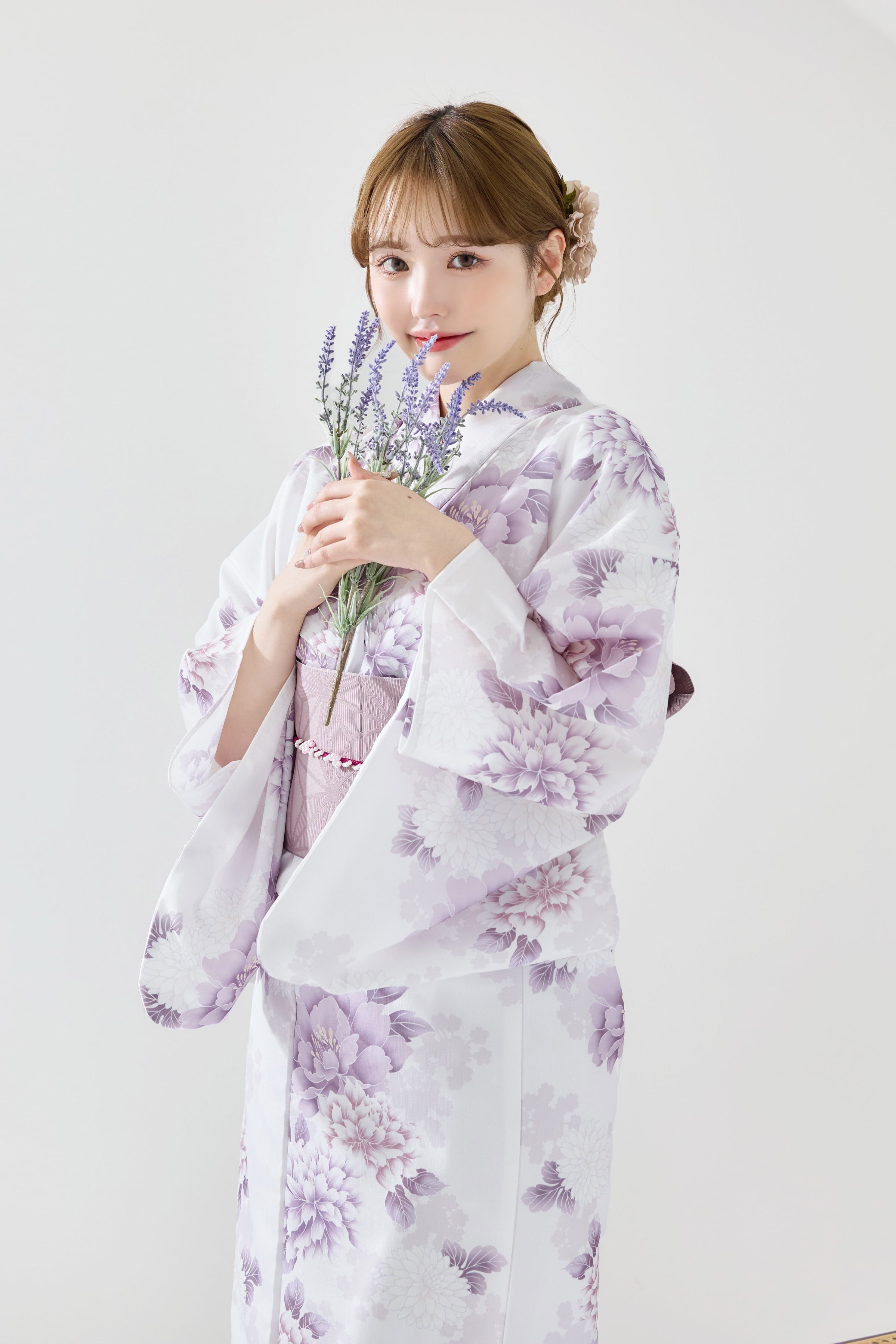 高級浴衣4点setはんなり花乙女(紫)Y4-48 | ANDESIR 高級浴衣4点setはんなり花乙女(紫)Y4-48 | ANDESIR