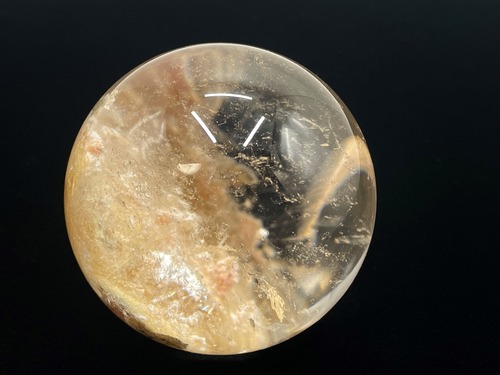 丸玉（貫入ガーデンルチルクォーツ）