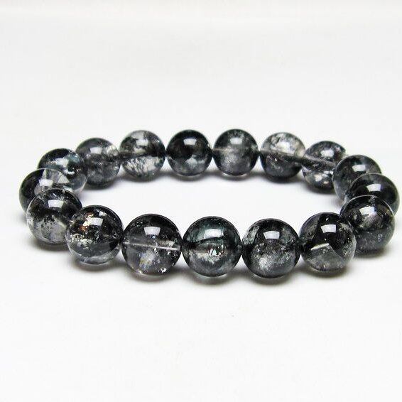 ブラックエレスチャルクォーツ ブレスレット 13mm 一点物 おまかせ便 111-53862