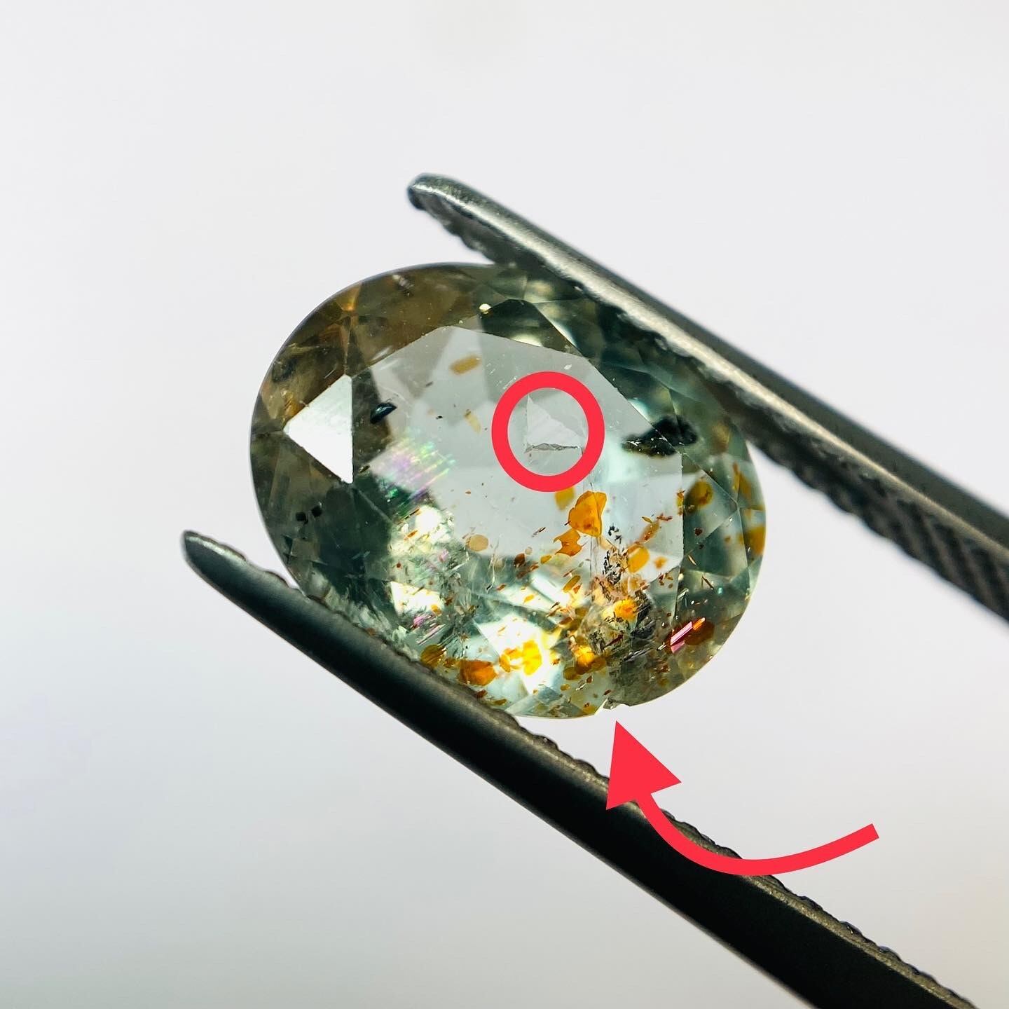 キラキラアートなインクルージョンサンストーン