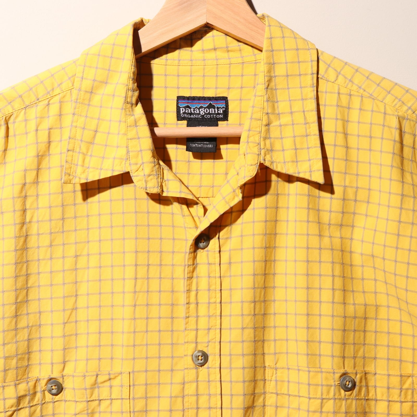 美品 L Patagonia 00年 ポルトガル製 ピマコットン 長袖チェックシャツ 