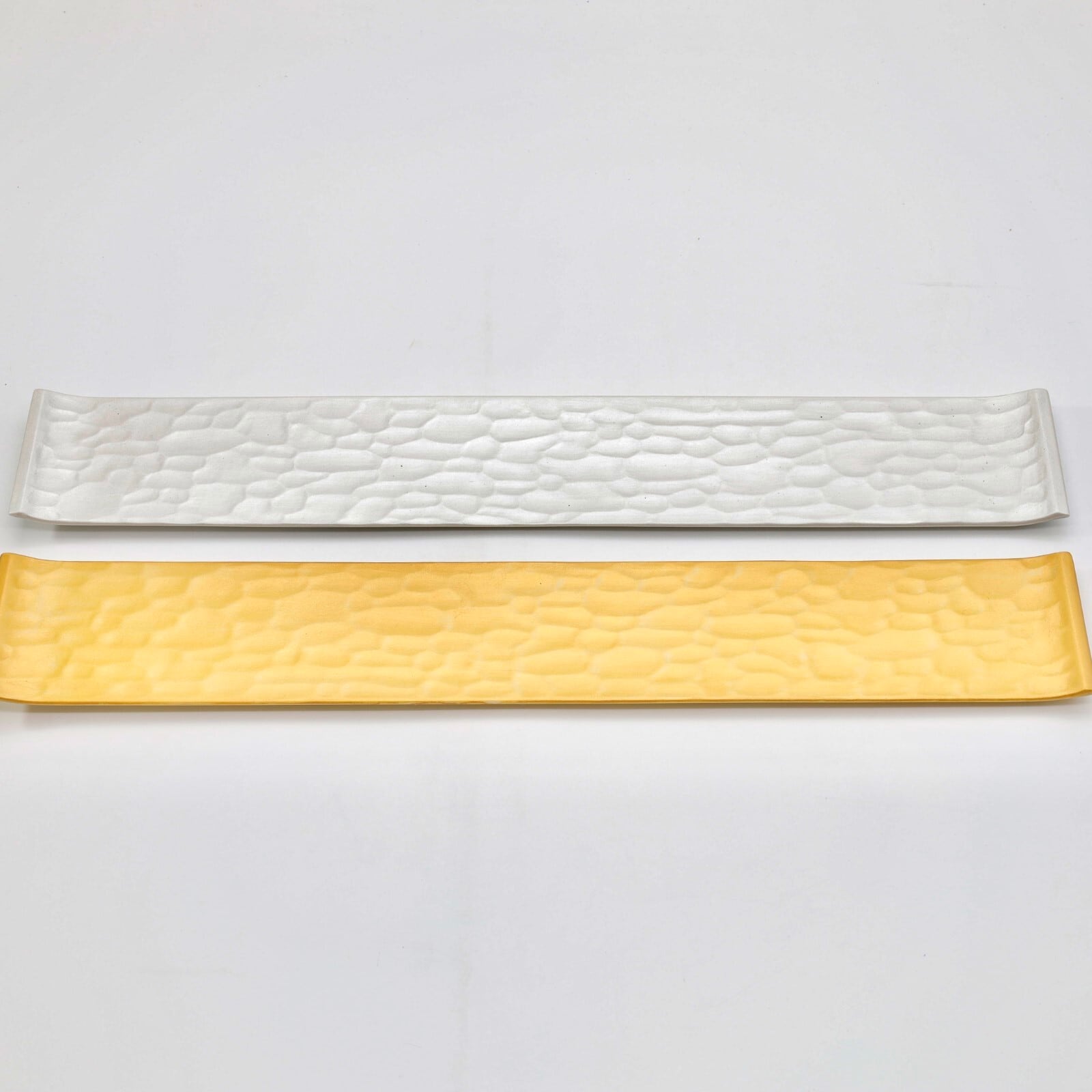 プレート  − 彫 ー ロング  ( 金彩・銀彩 )