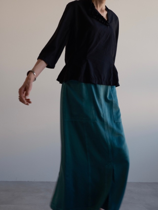 DRIES VAN NOTEN　CUPRO COTTON LONG SKIRT