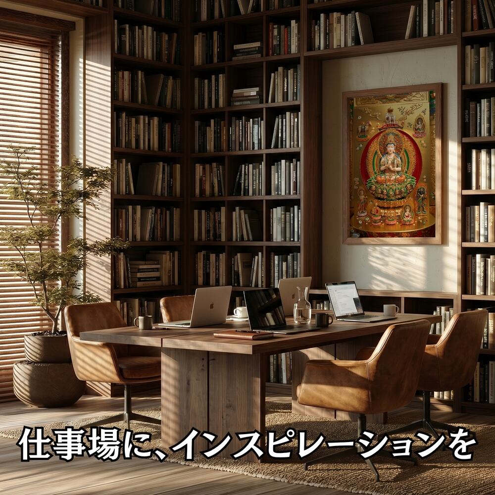 No.893【一字金輪曼荼羅】至高の智慧の光【リアル仏画】 | God Works