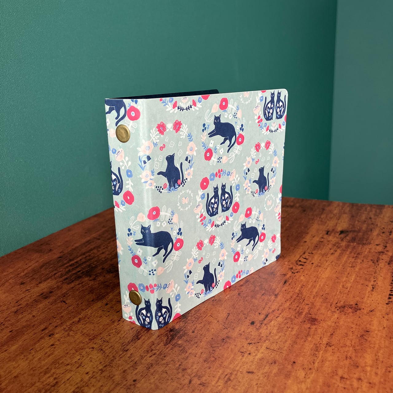 M5スクエアバインダー＊ねことおなは（ブルー）＊M5 Square Binder