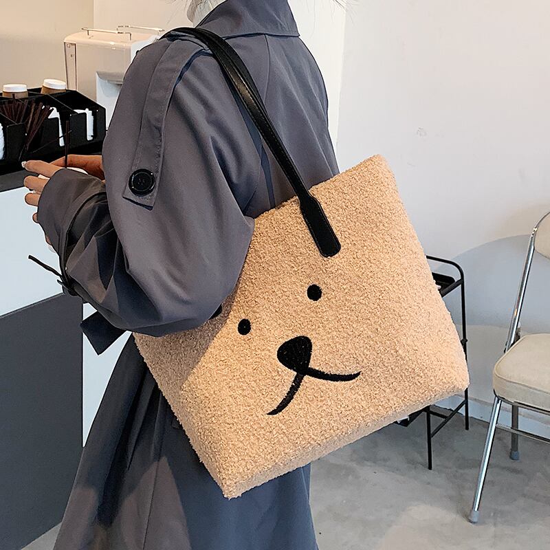 秋冬の毛皮のバッグレディースバッグ2020新しい流行のファッションネットレッドかわいい大容量ショルダーバッグワイルドトートバッグ Tiancai_Wing_Bag25319028027