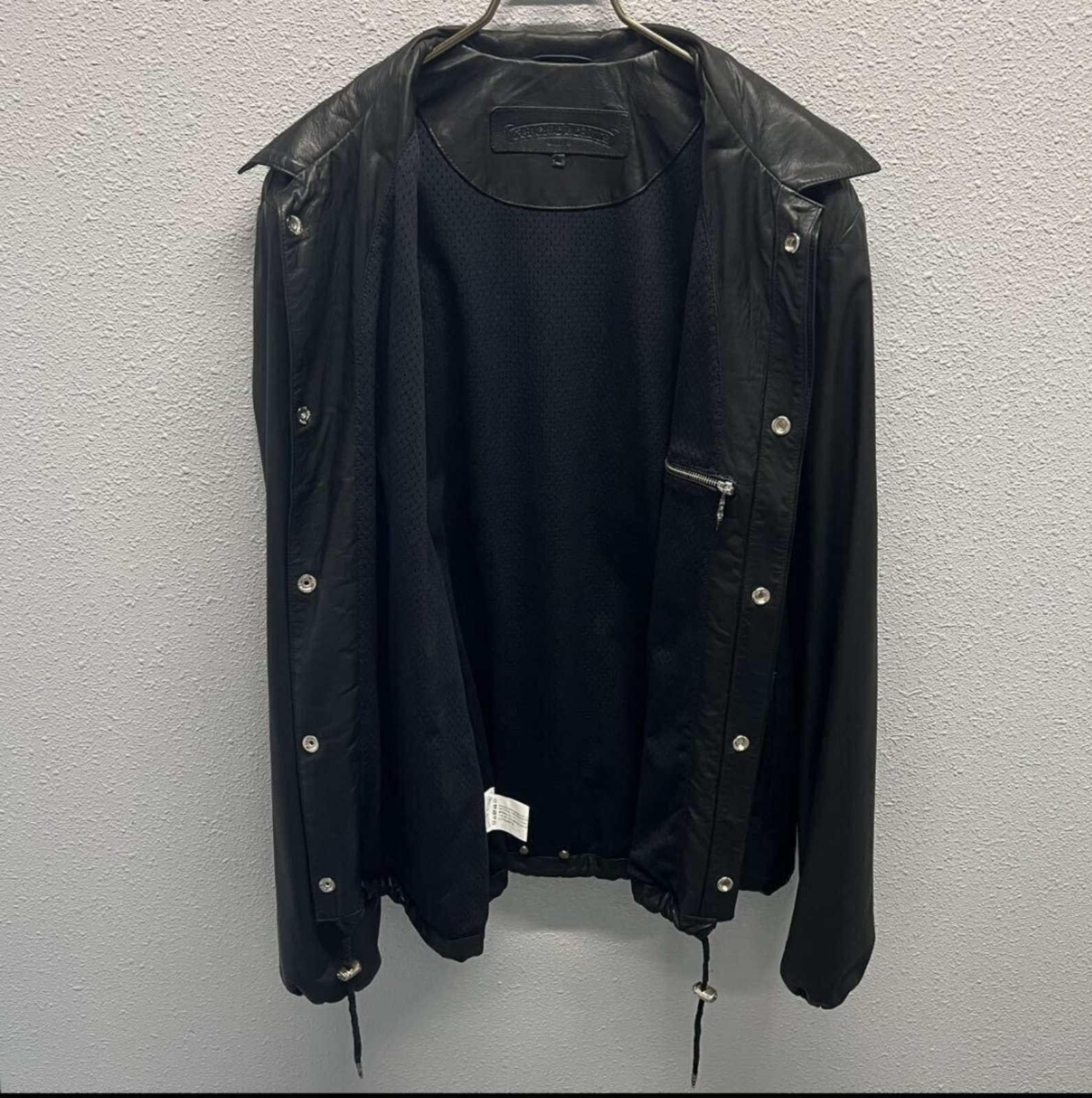 CHROME HEARTS クロムハーツ リギンズ レザー コーチジャケット CHROME HEARTS クロムハーツ リギンズ レザー コーチジャケット