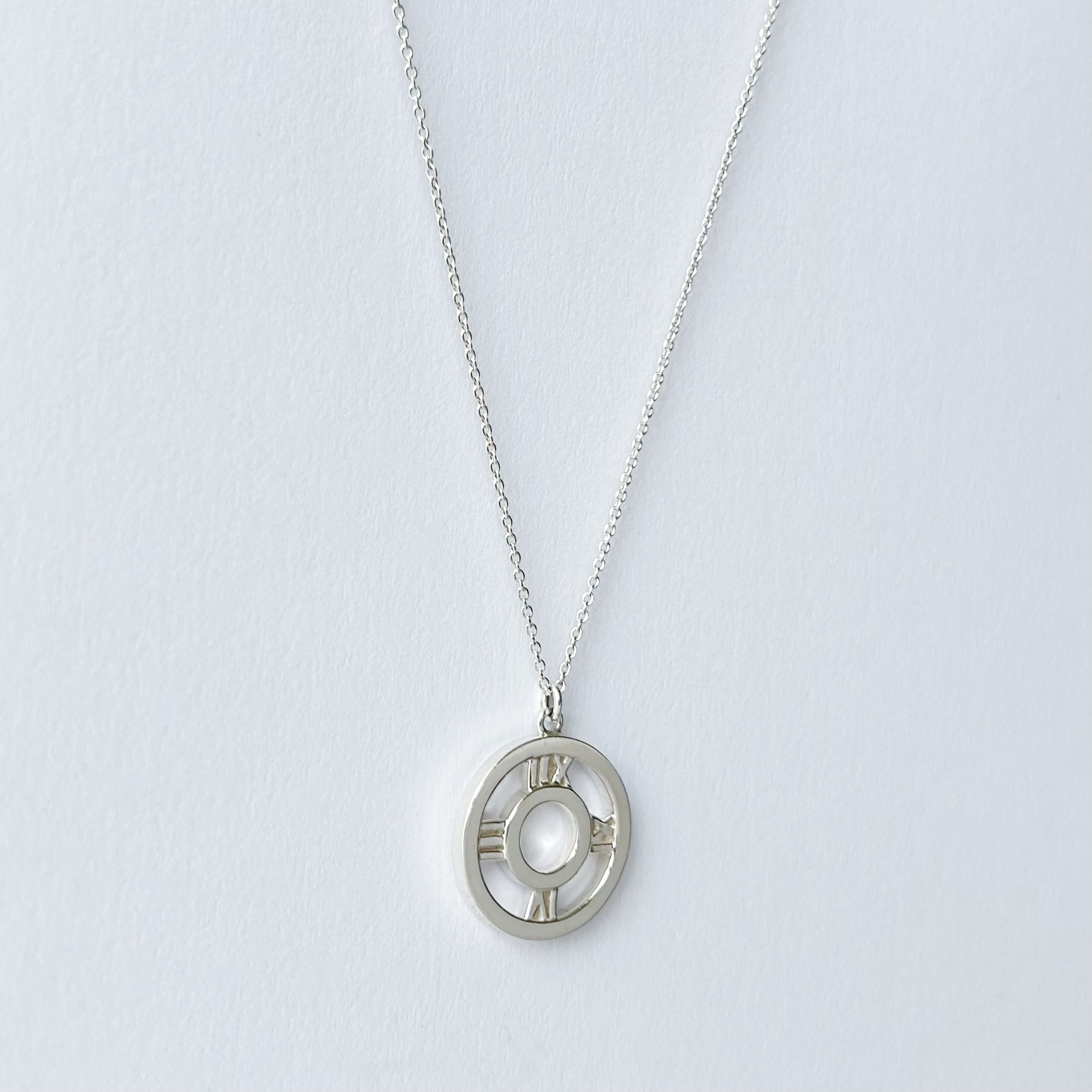 T8094】Tiffany&Co. アトラスオープンメダリオンネックレス/silver925