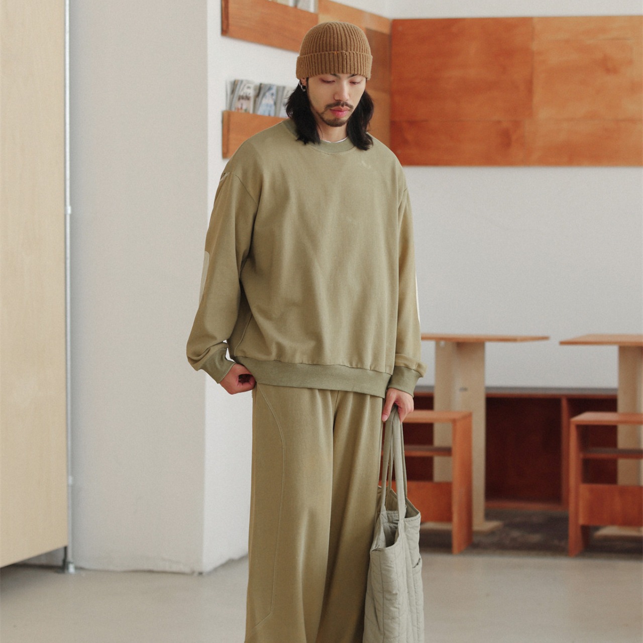 エルボーパッチ ワイドスウェット A2078 - 12