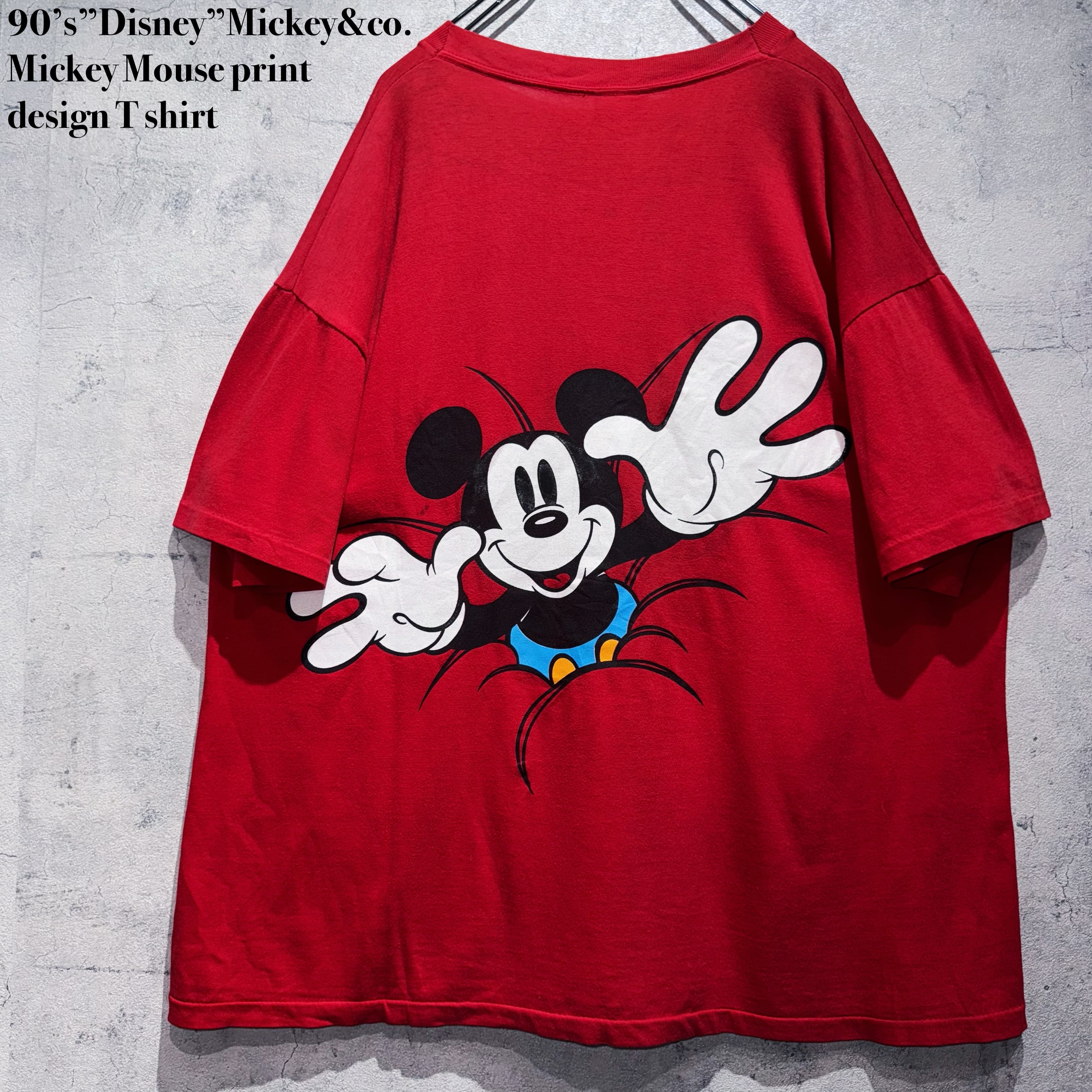 90’s”Disney”Mickey&co. Mickey Mouse print design T shirt
