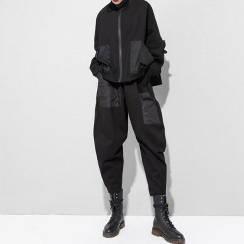 バットスリーブ 異素材Mixジャケット+パンツ セットアップ ST0026