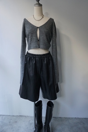 CROPPED KNIT CARDIGAN (GRAY) 2510-51-331
