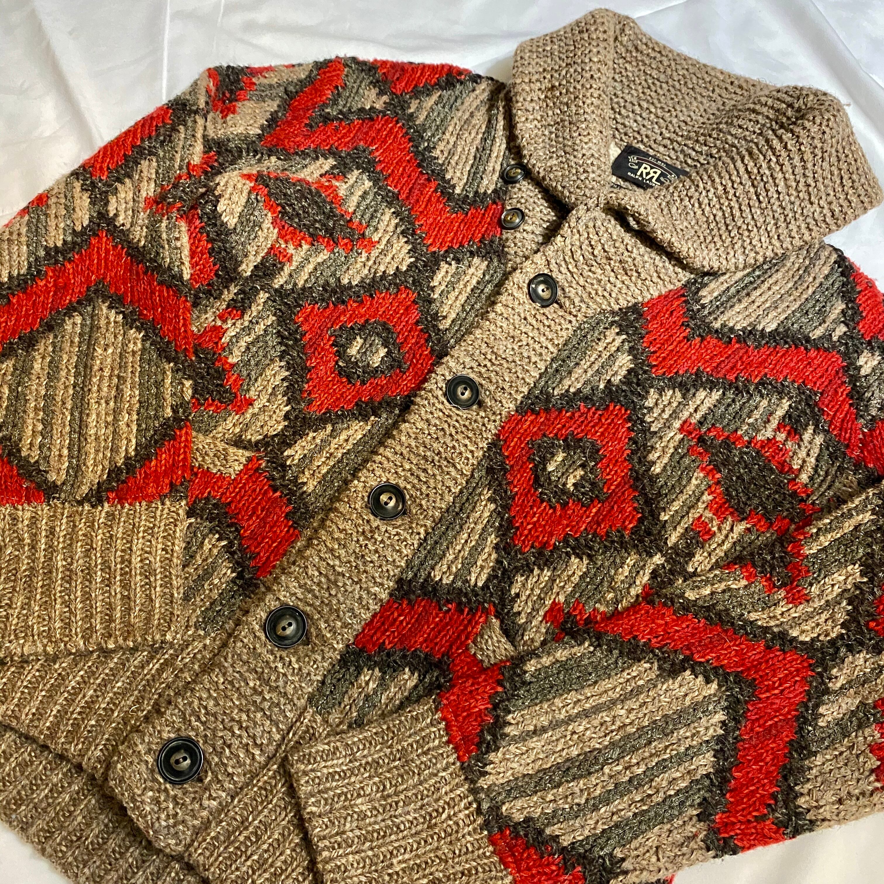 RRL hand knit shawl collar cardigan special pattern | NOIR ONLINE