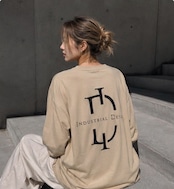 ID ロングTシャツ【sleeve logo】Beige