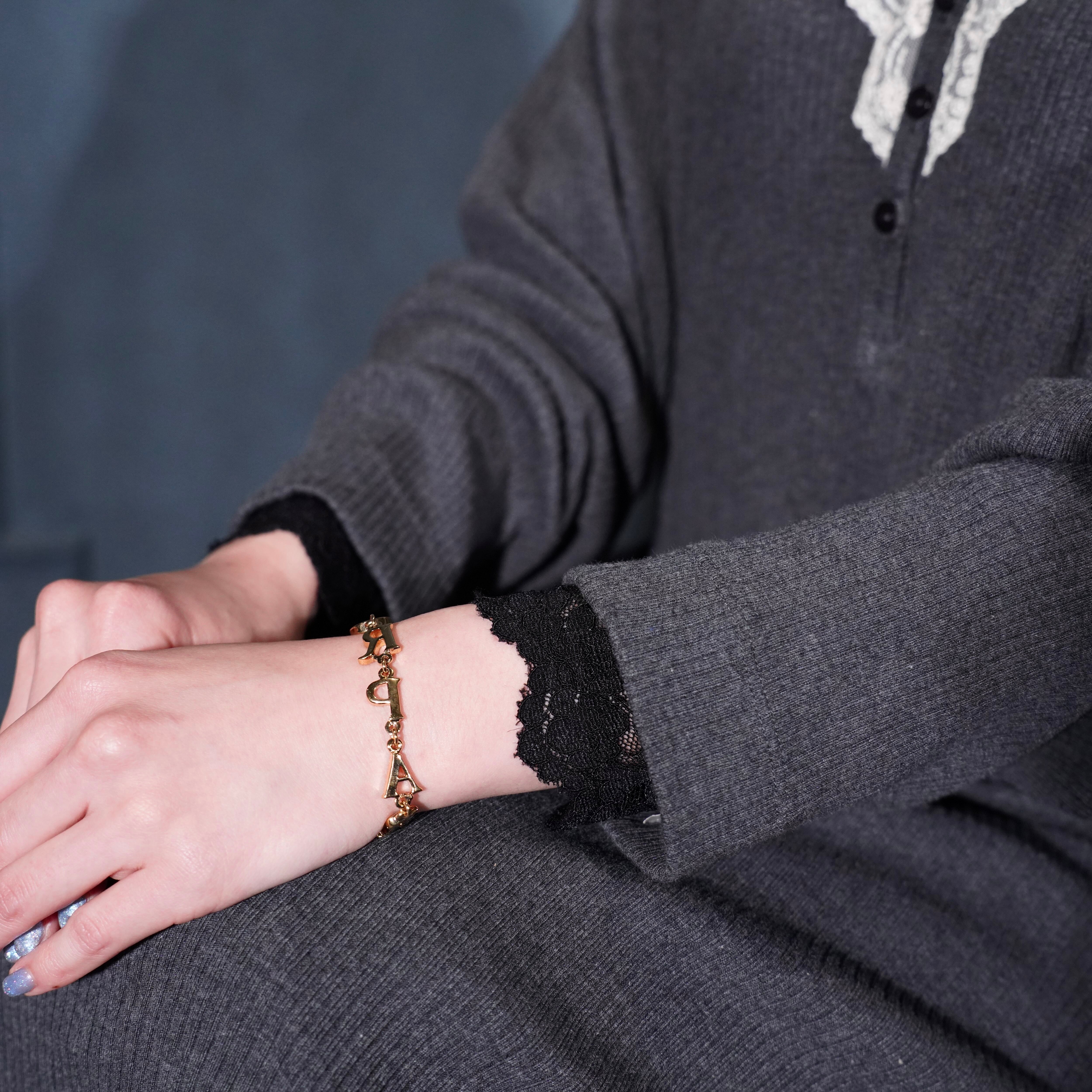 Christian Dior LOGO CHAIN DESIGN GOLD BRACELET/クリスチャン