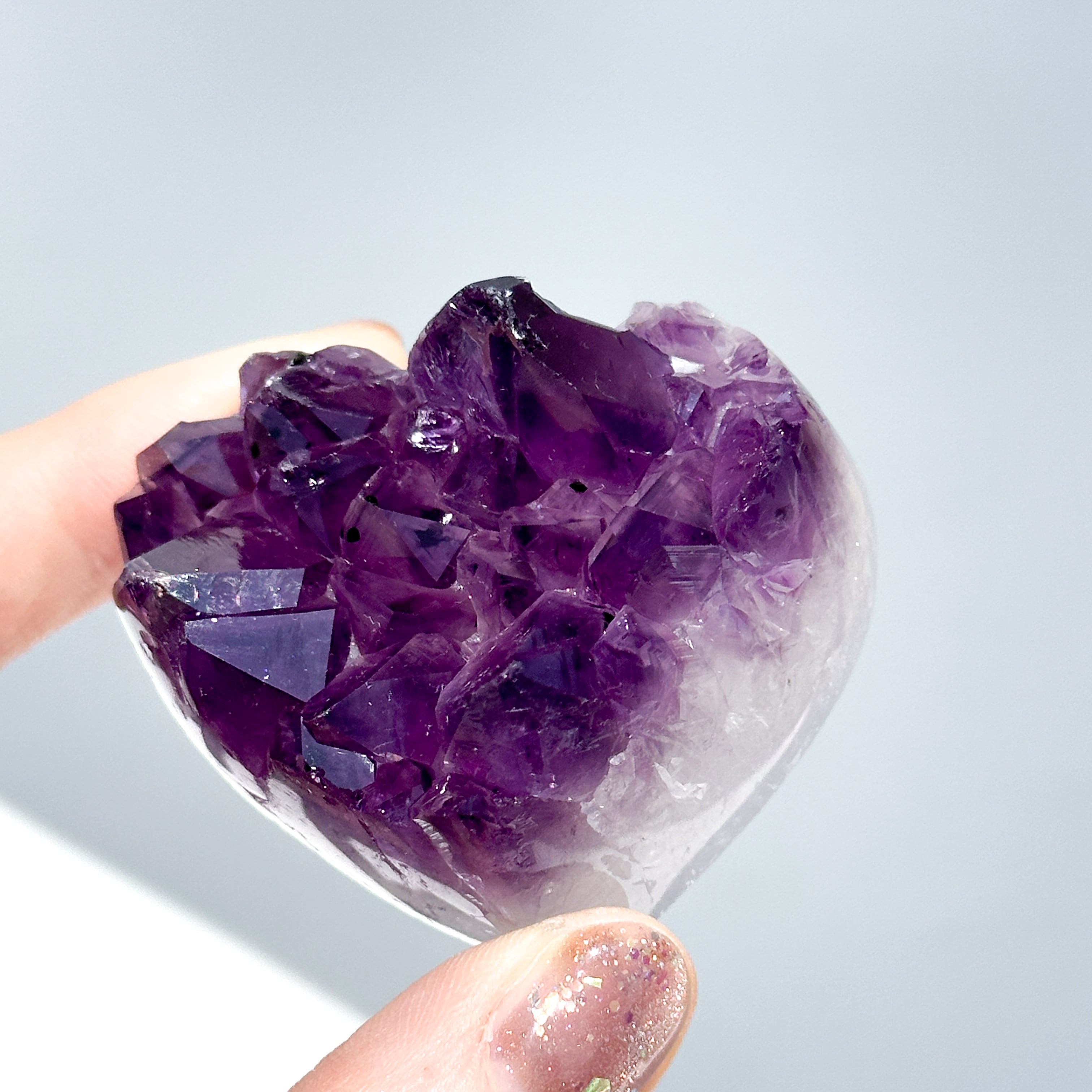 ウルグアイ産アメジスト ハート11◇ Amethyst ◇天然石・鉱石