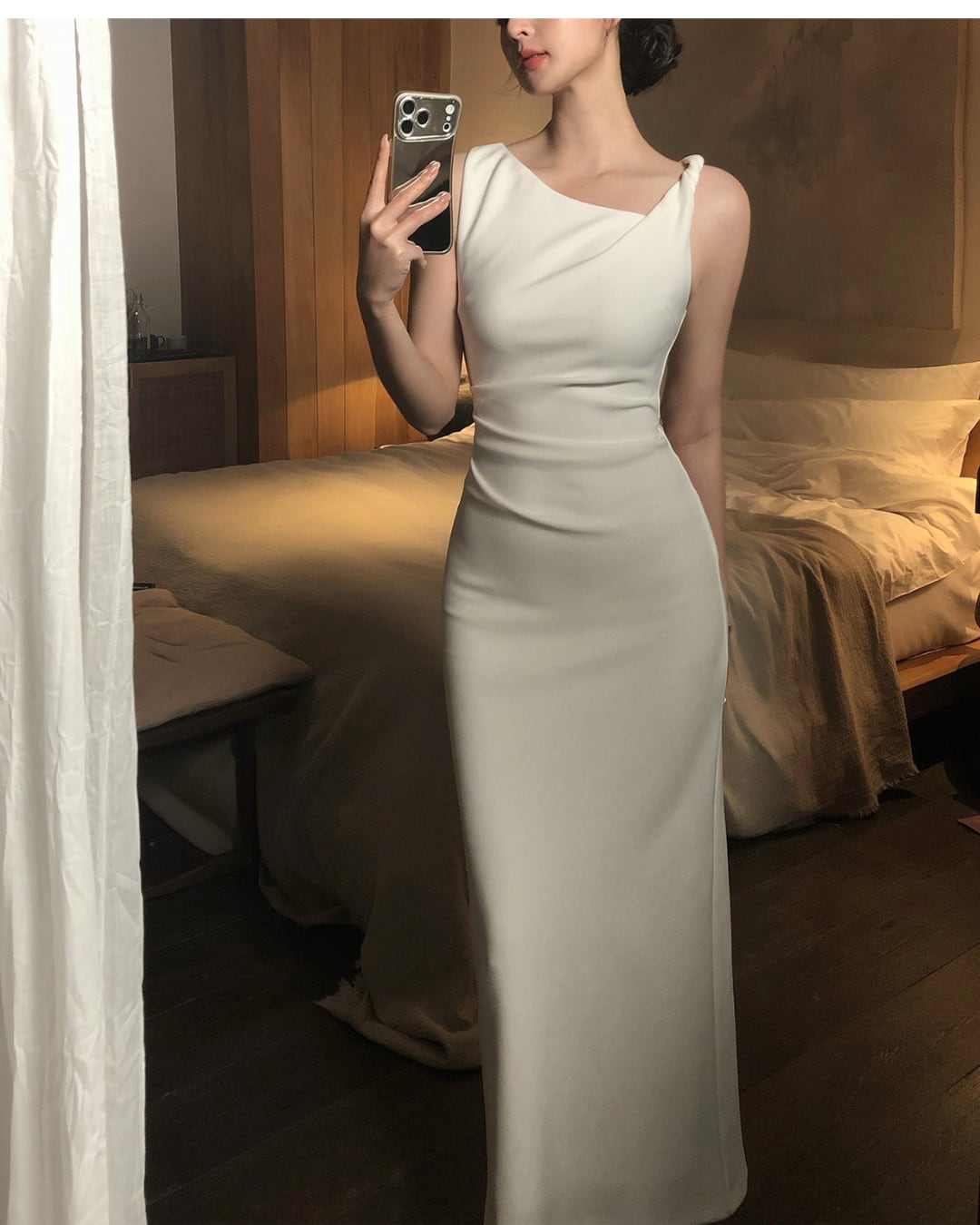 アシンメトリーネックマーメイドドレス S26102