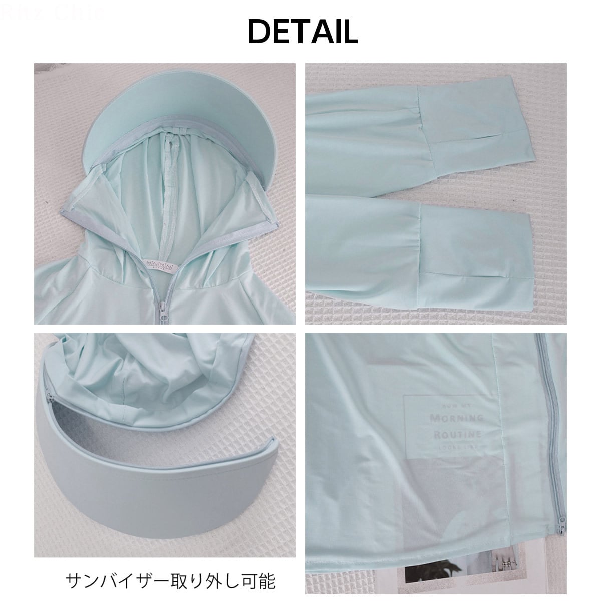 ラッシュガード ロング UV対策 レディース 夏 韓国 パーカー ワンピ 薄手 接触冷感 日焼け防止 UPF50+ サンバイザー付き アウター 羽織り 紫外線対策 渦しい 大人可愛い 大人女子