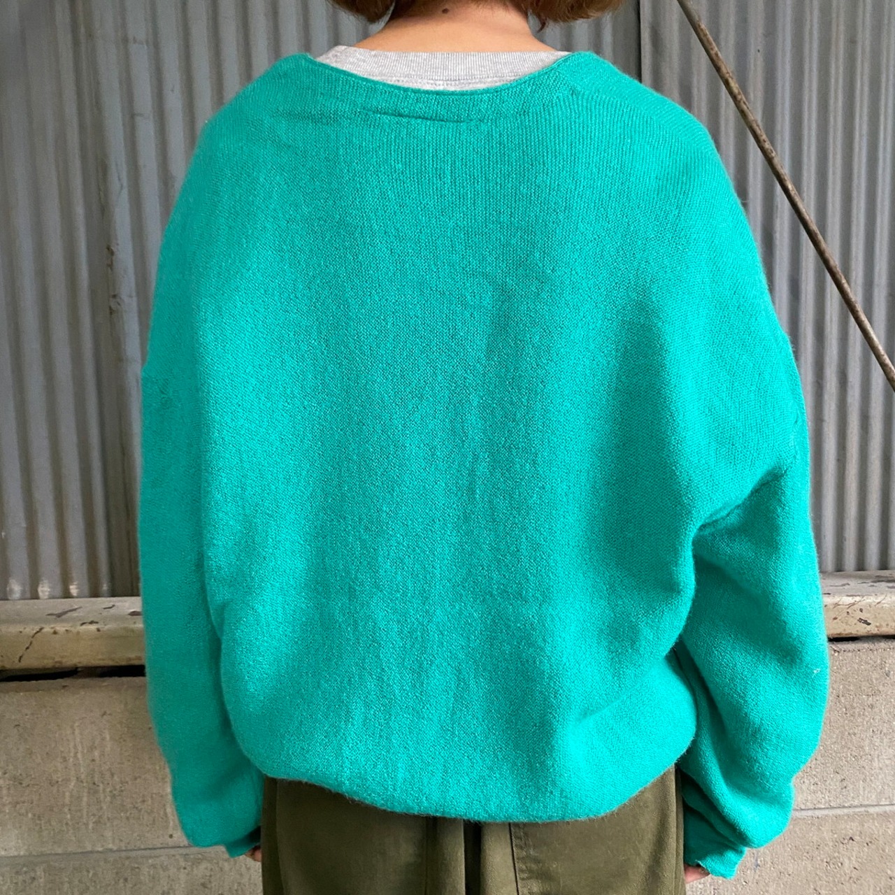 フランス製 70年代 LACOSTE ラコステ ウールニットカーディガン メンズ 