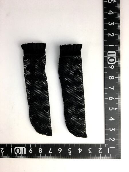 ドールアクセサリ 1/6 女性用 靴下 ストッキング 黒ハート STK 14813 - 画像1