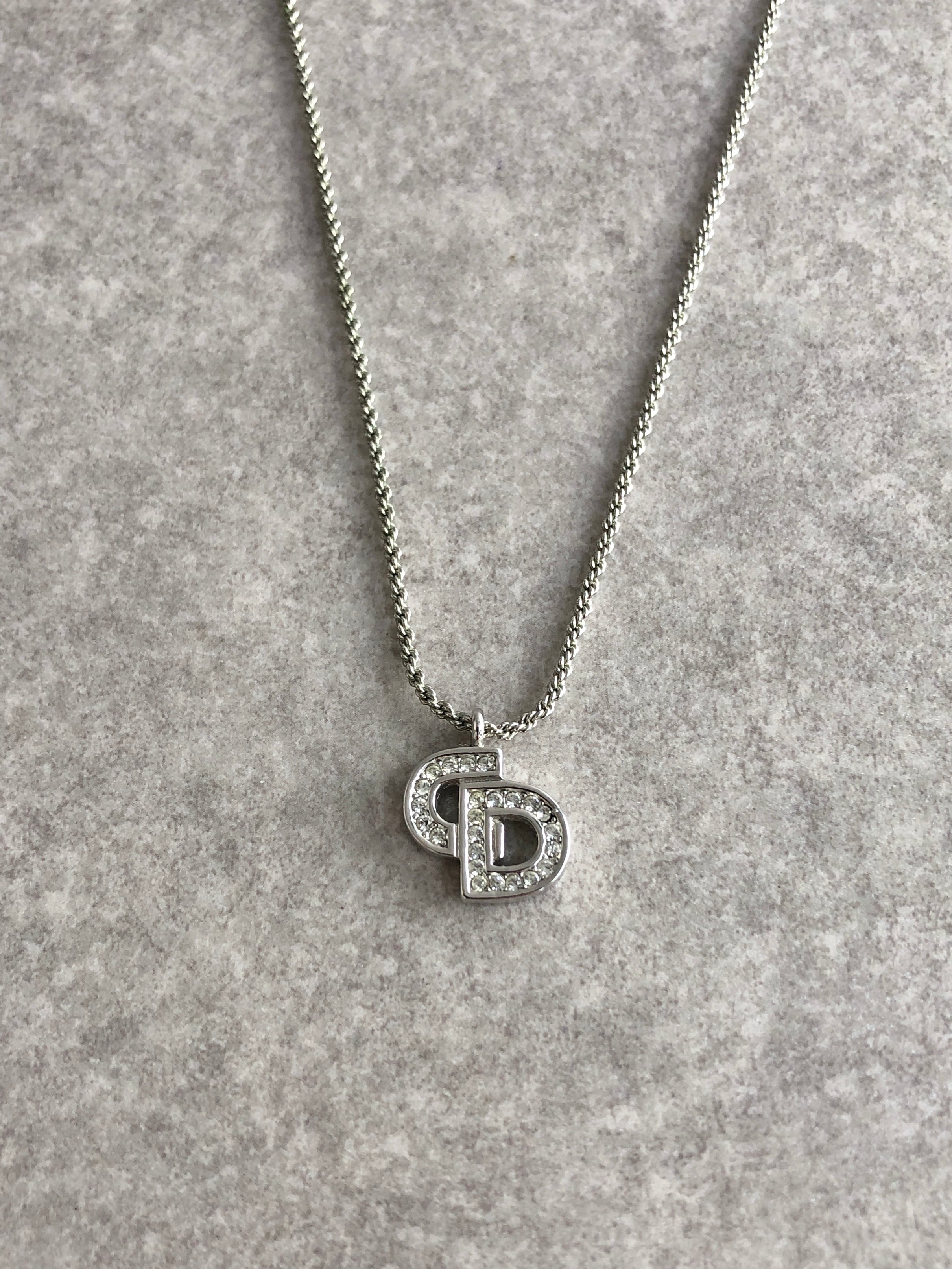 ✨Dior✨ディオール✨CD✨DIORロゴ✨オールドディオール✨ネックレス✨ Christian Dior クリスチャン ディオール ネックレス シルバー CDロゴ