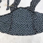 フラメンコ 衣装 トップス ブラウス シャツ ブラック系 ホワイト系 黒 白 水玉 ドット フリル リボン ダンス パーティ 発表会 かわいい ダンス衣装 舞台衣装 発表会衣装 レディース