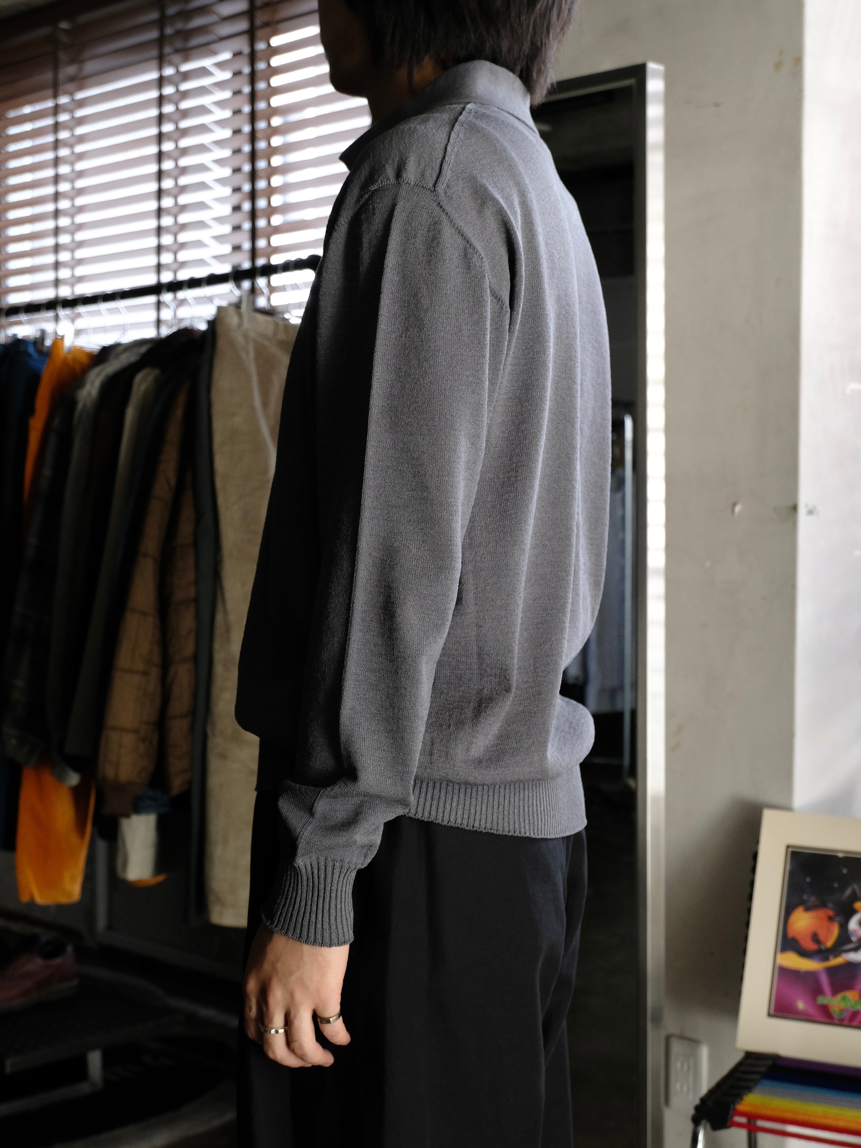 SOSHIOTSUKI】 DRAPED PLACKET POLO SHIRT | THE OUR