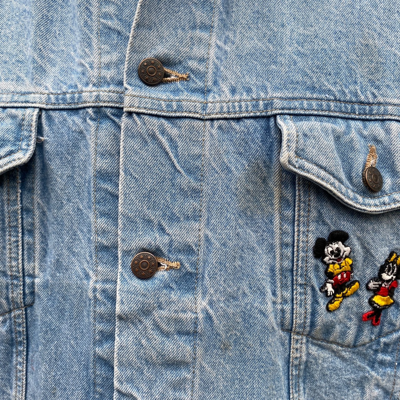 ヴィンテージ パロディ ディズニー キャラクター リメイク 刺繍 