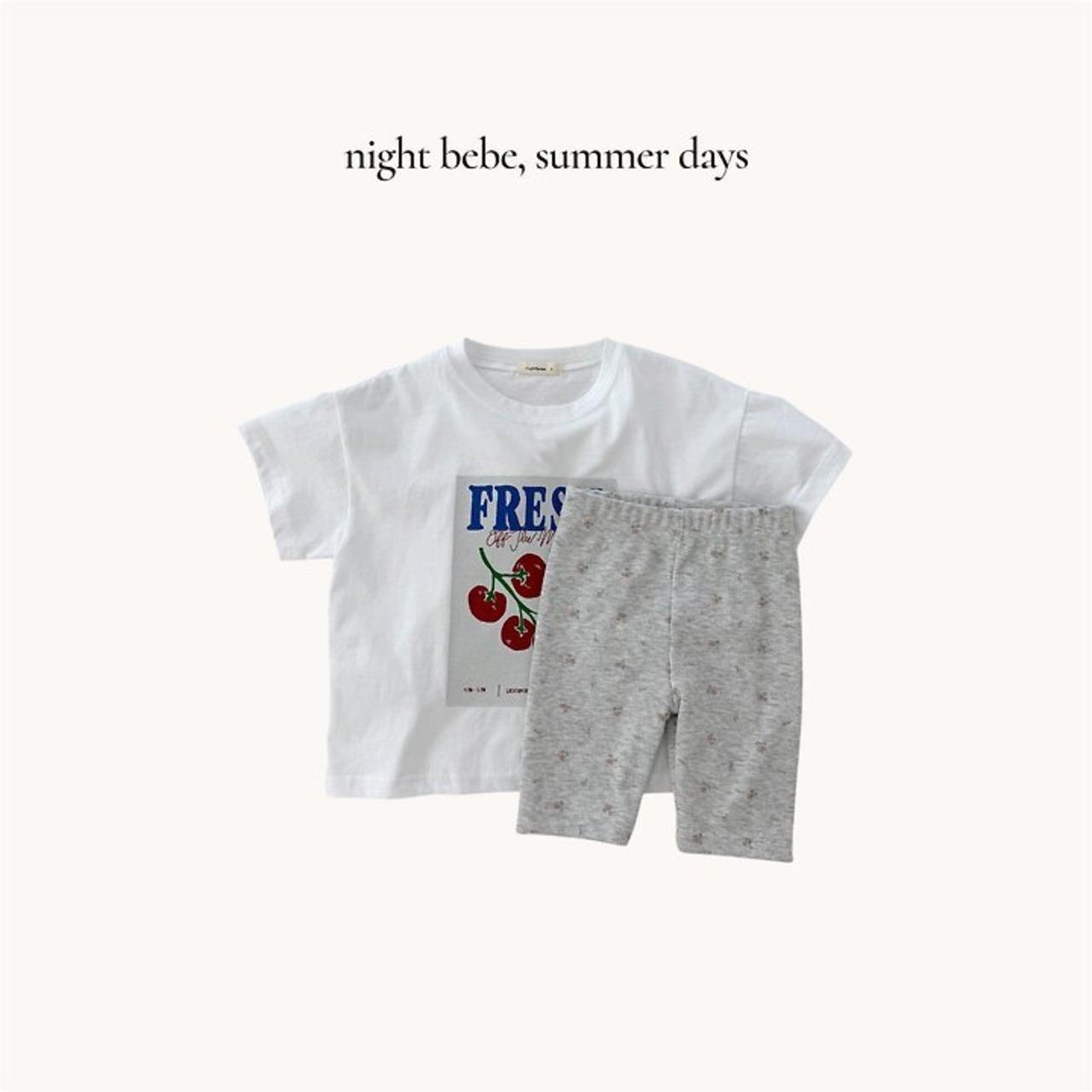【取寄/韓国直送】Nightbebe  26/SM チェリーTシャツ ｜夏服｜韓国子供服