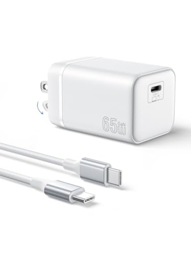 【2026年新登場】PD-充電器-65W USB-C 折り畳み 急速充電器-Type-C【2M 100W C-Cケーブル付】 GaN採用 MacBook-充電器 [PPS対応/QC3.0/PSE認証済み] MacBook Pro Air iPad iPhone 17/16/15 Android 対応