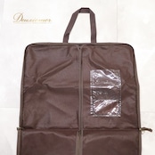 フラダンス 小物 ガーメントバック ブラウン系 マカマカ MakaMaka バッグ 茶 ハワイアンプリント 不織布 ダンス小物 ファスナー 持ち運び 練習 レッスン イベント 発表会