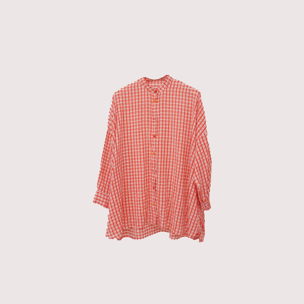 リンカブル　チェックシアーシャツ（レッド） チェックシアーシャツ（レッド） | LINKABLE