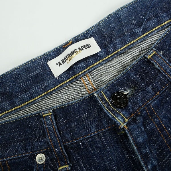 Size【L】 A BATHING APE ア ベイシング エイプ EMBLEM LOGO DENIM
