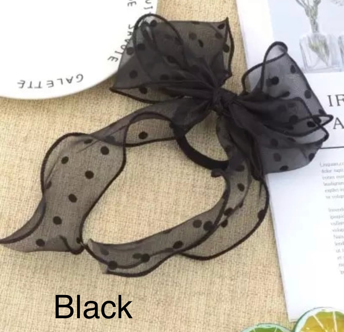 チュールリボンヘアゴム》》》》》リボン ヘアアクセサリー ヘアゴム チュール 女の子 パーティー イベント 韓国 プチプラ