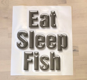 Eat Sleep Fish カーペットデカール