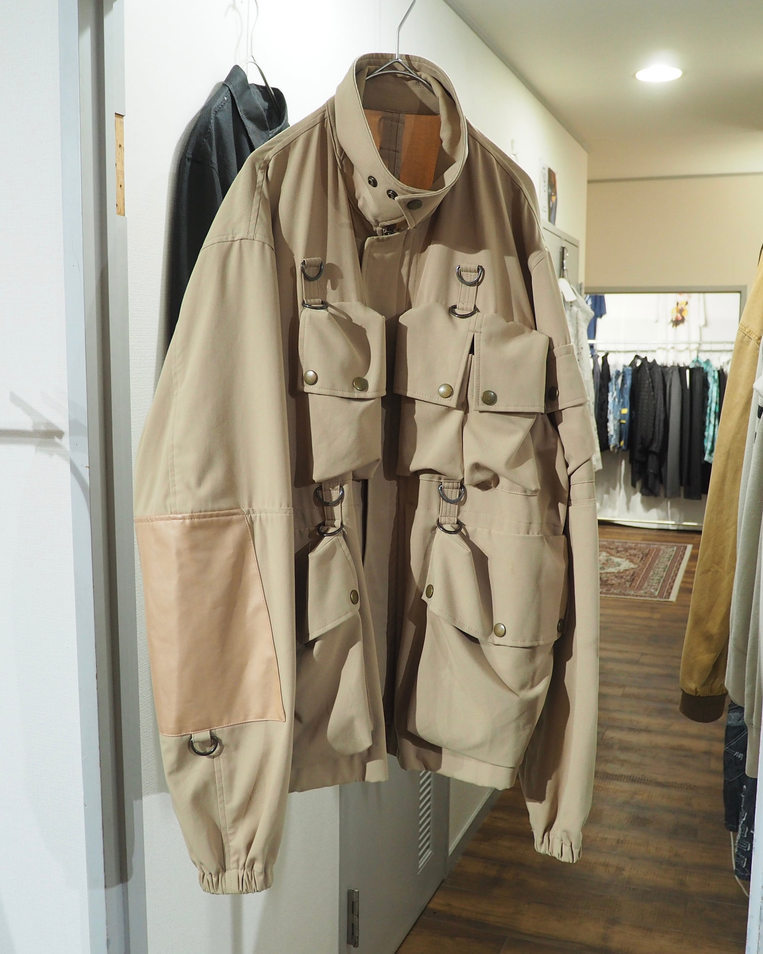 ” Iroquois ” Multi Pockets × Fake leather Panel Custom Military Jacket