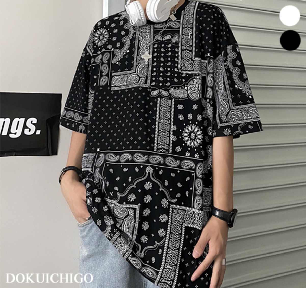 Tシャツ レディース ペイズリー 半袖 韓国 個性的【tb-778】 | 毒 