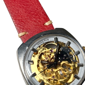 vintage VULCAIN skeleton dial automatic watch
