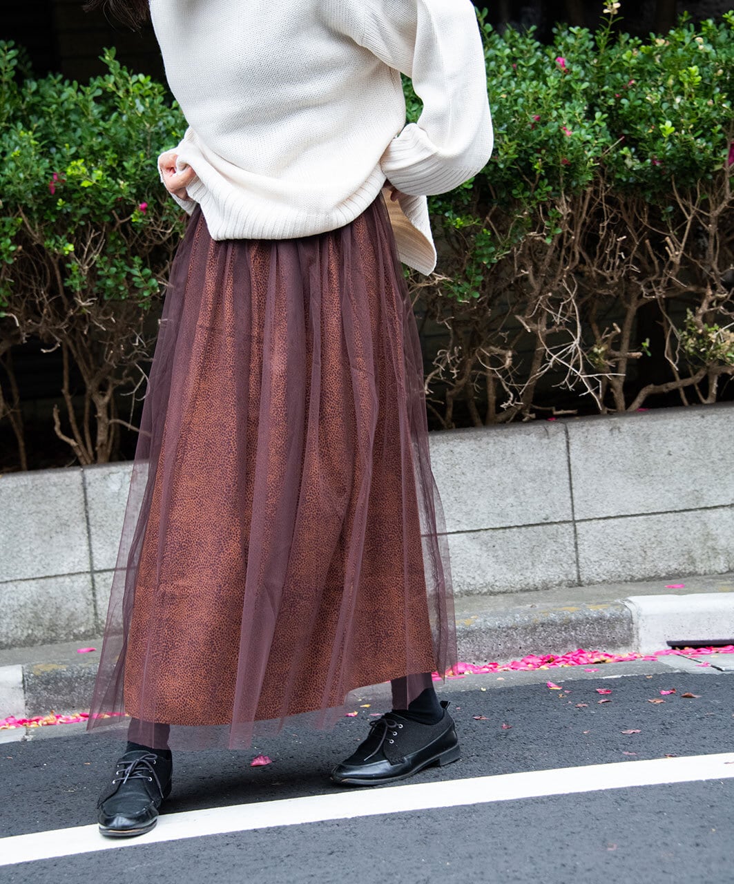 レオパードチュールスカート