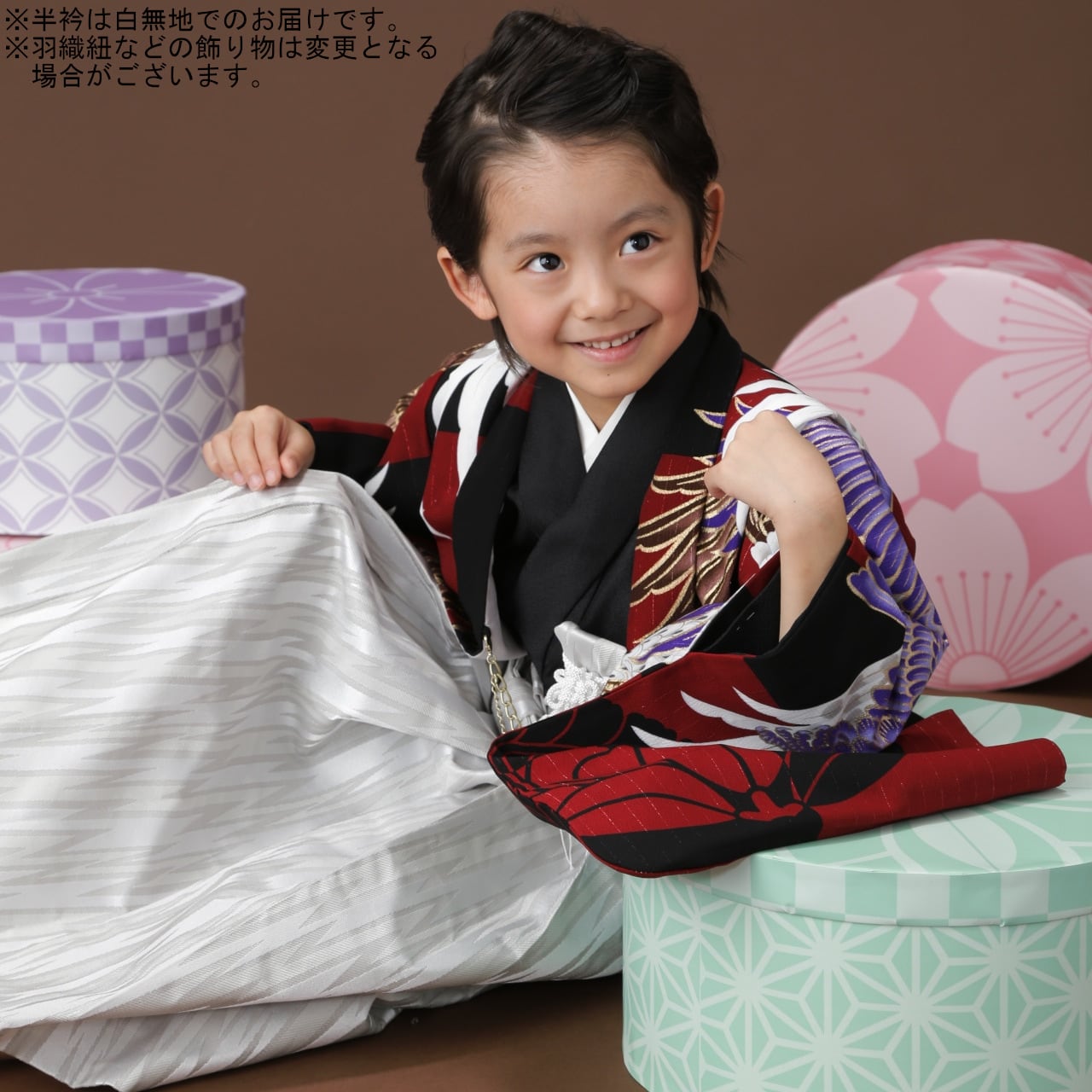 レンタル】七五三着物 5歳 男の子 JAPANSTYLE 赤 【G113-E106（6993