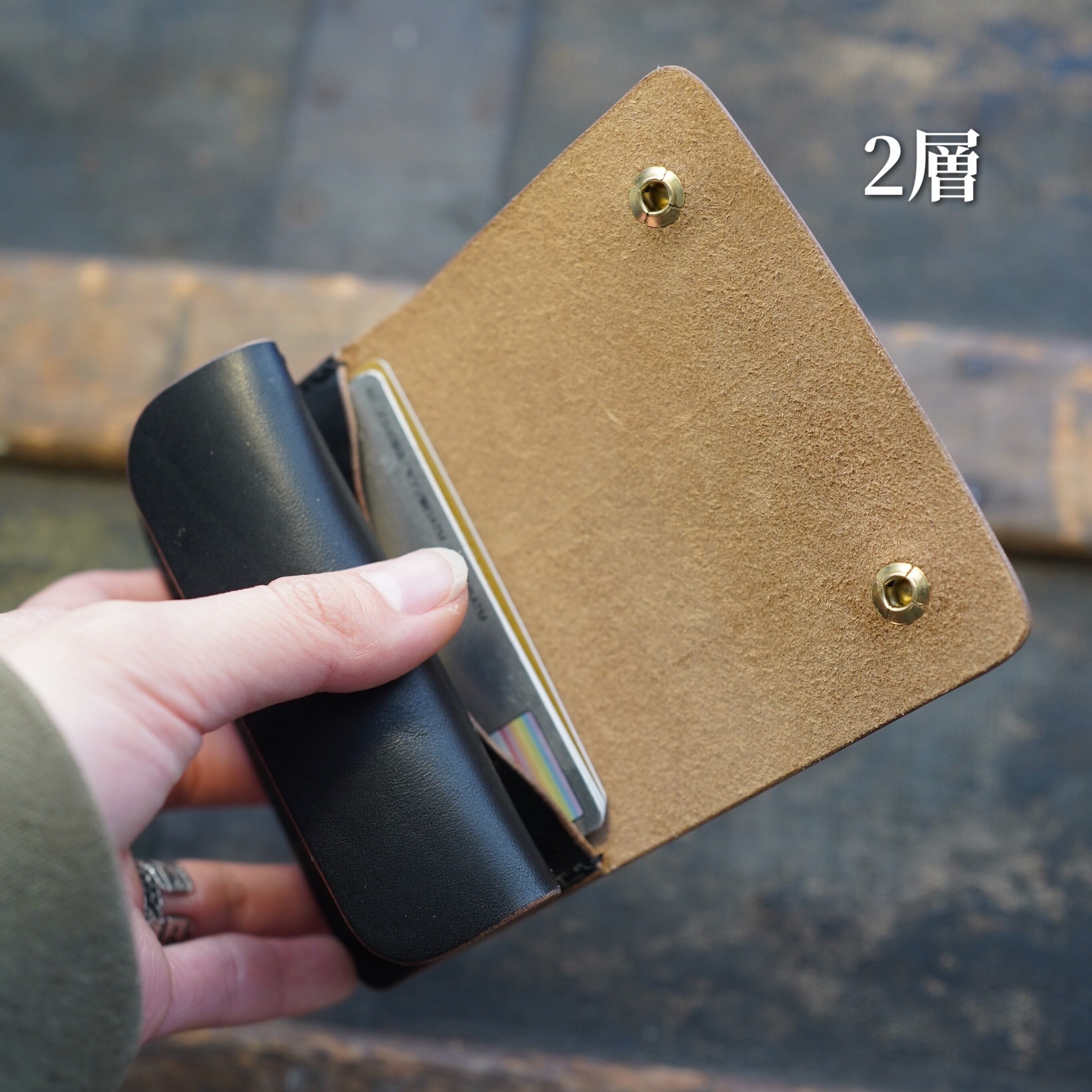 Black out】Mini line wallet | Additive and Line
