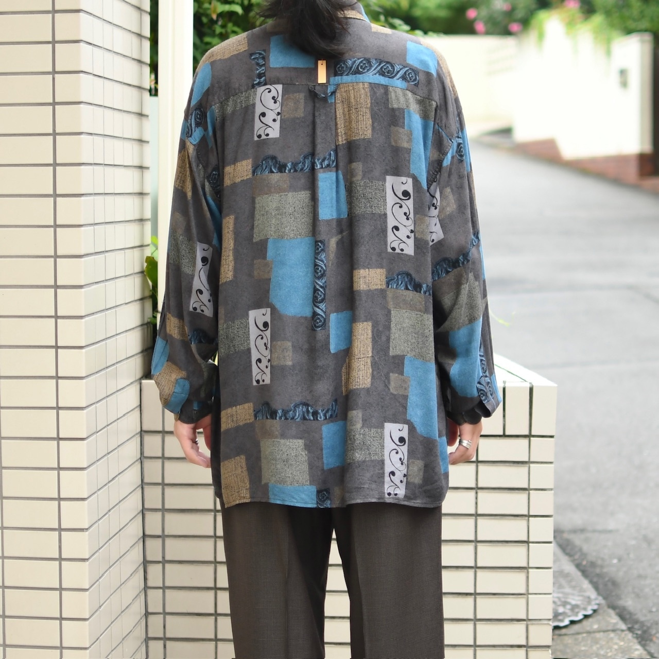 good color pattern rayon shirt