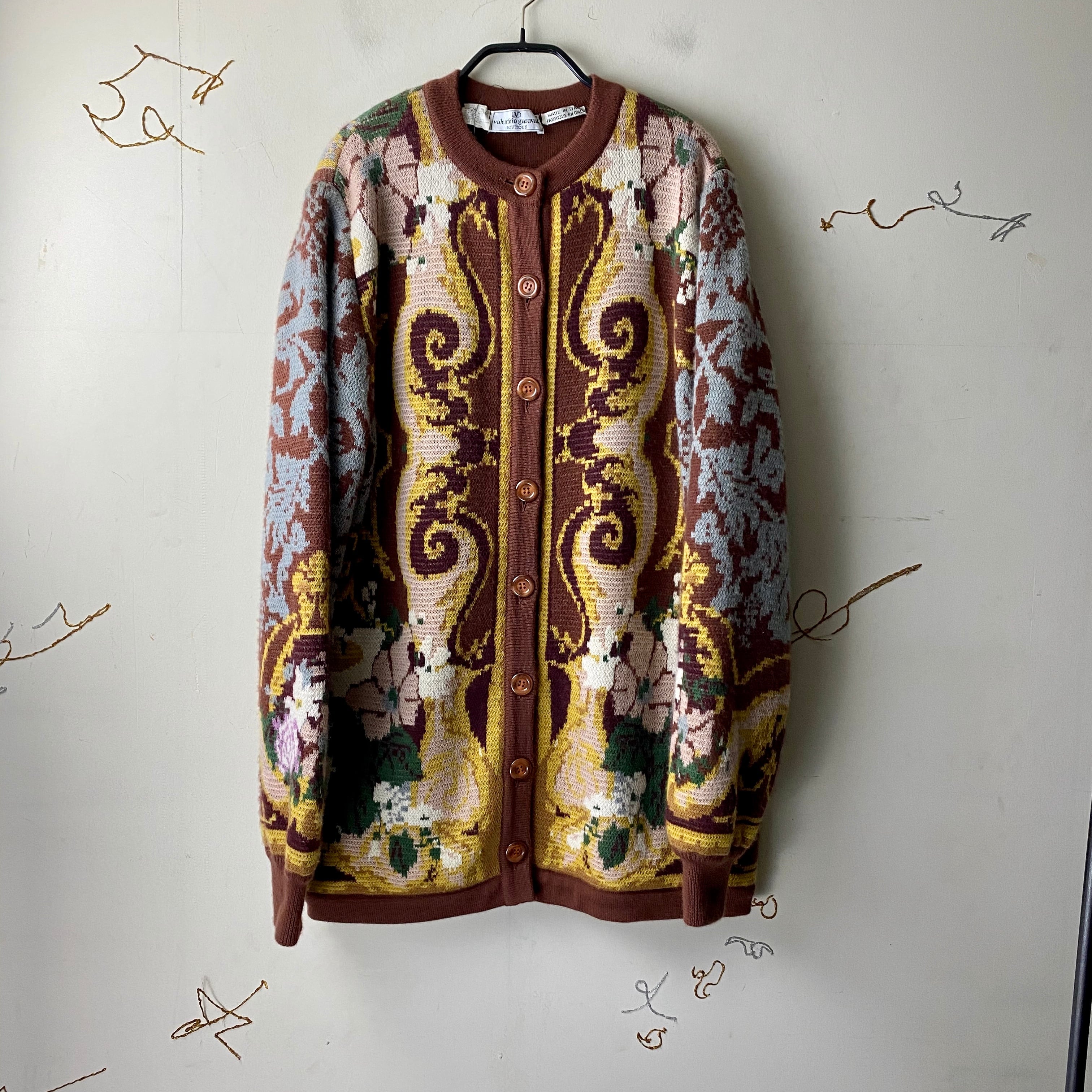 vintage VALENTINO GARAVANI baroque pattern knit ensemble | NOIR ONLINE